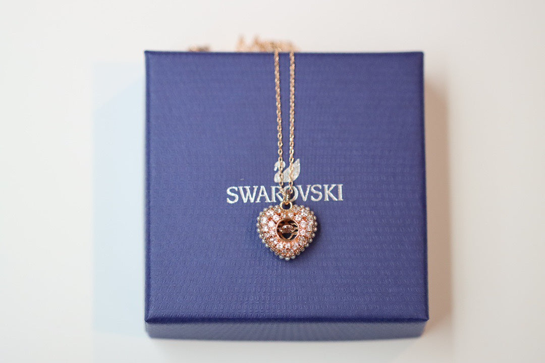 Heart Collarbone Necklace in Rose-Gold-Tone front product view