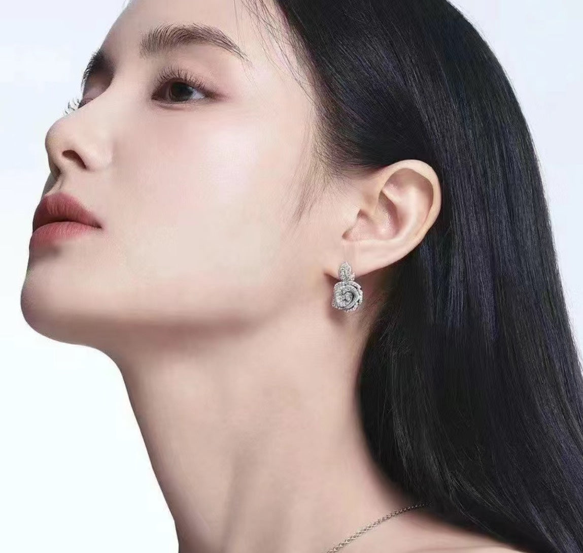 Signature Emblem Stud Earrings in Gold-Tone – Design 038 main product view