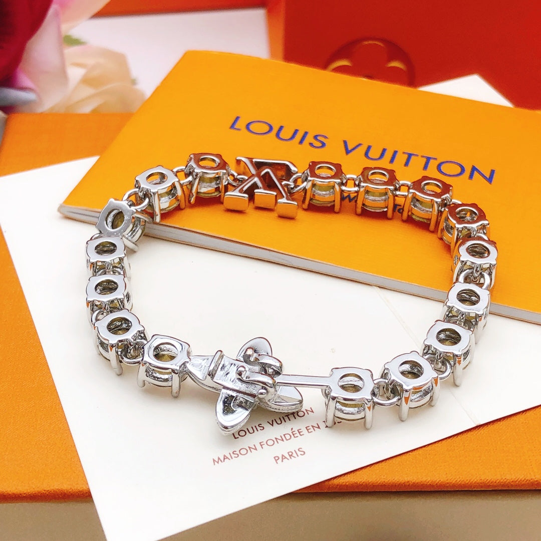 Geometric Emblem Bracelet in Silver-Tone – Silver Detail – Design 019 styled product view