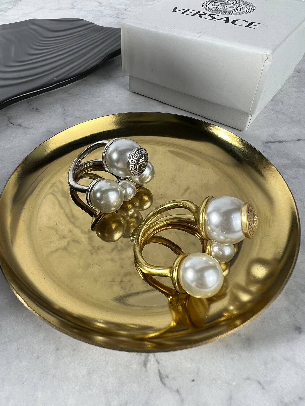 Statement Emblem Statement Ring in Polished Metal-Tone – Design 02 main product view