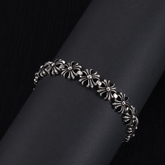 Gothic Emblem Statement Bracelet in Metal-Tone – Design 02 main product view