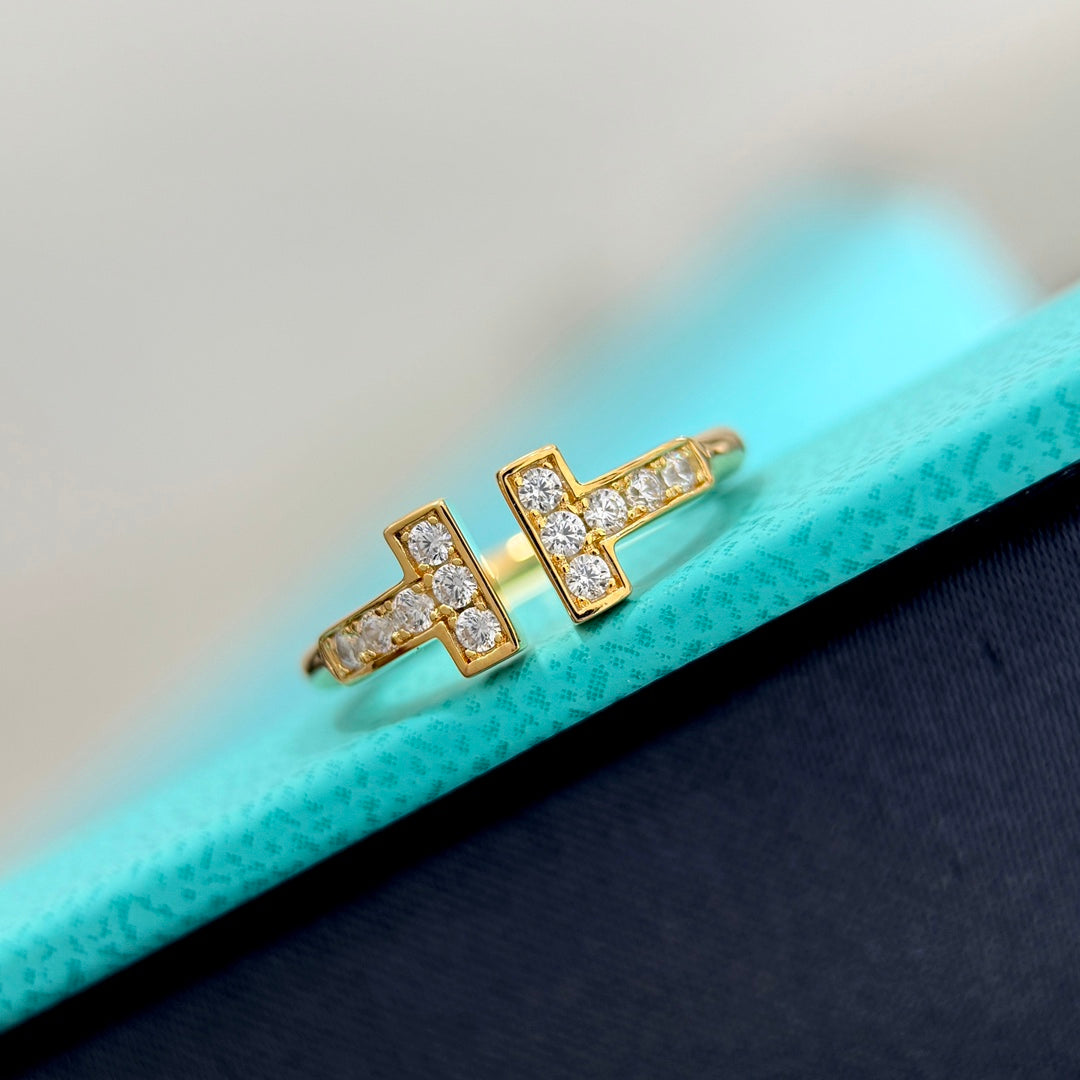 Signature Motif Statement Ring in Polished Metal-Tone – Design 02 close-up detail