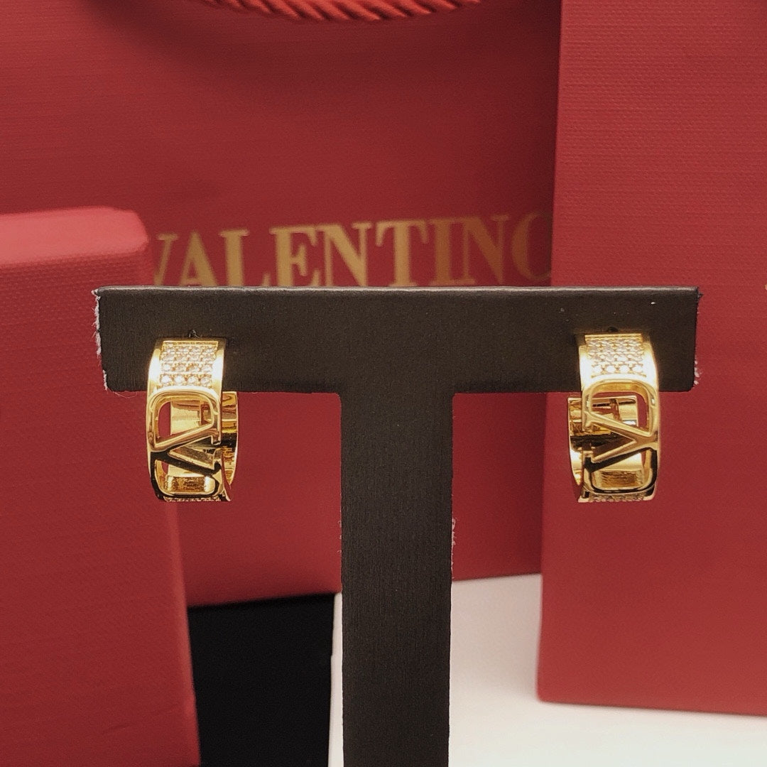Moon Drop Earrings in Gold-Tone – Design 02 detail view