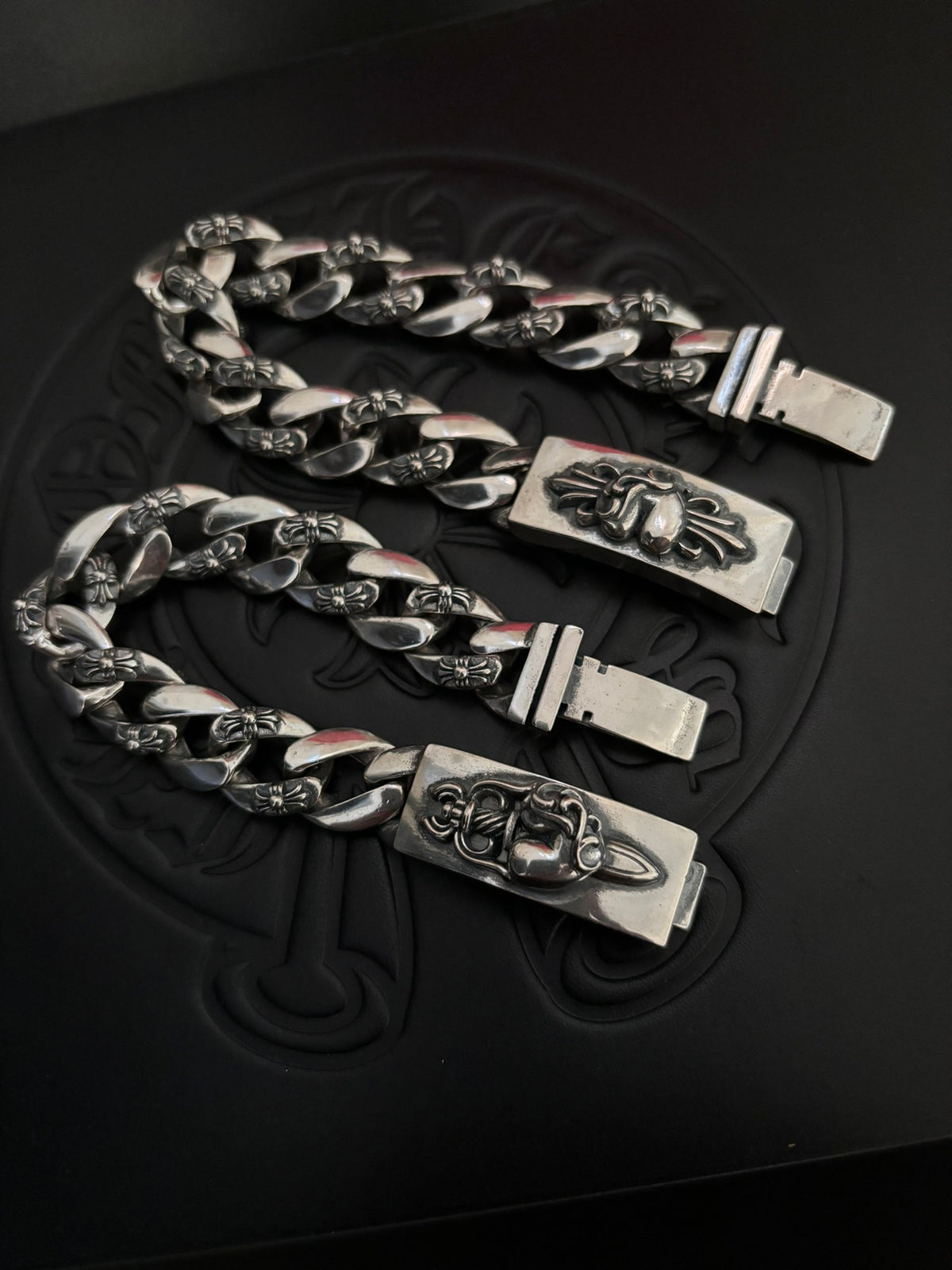 Gothic Emblem Statement Bracelet in Metal-Tone – Design 12 main product view