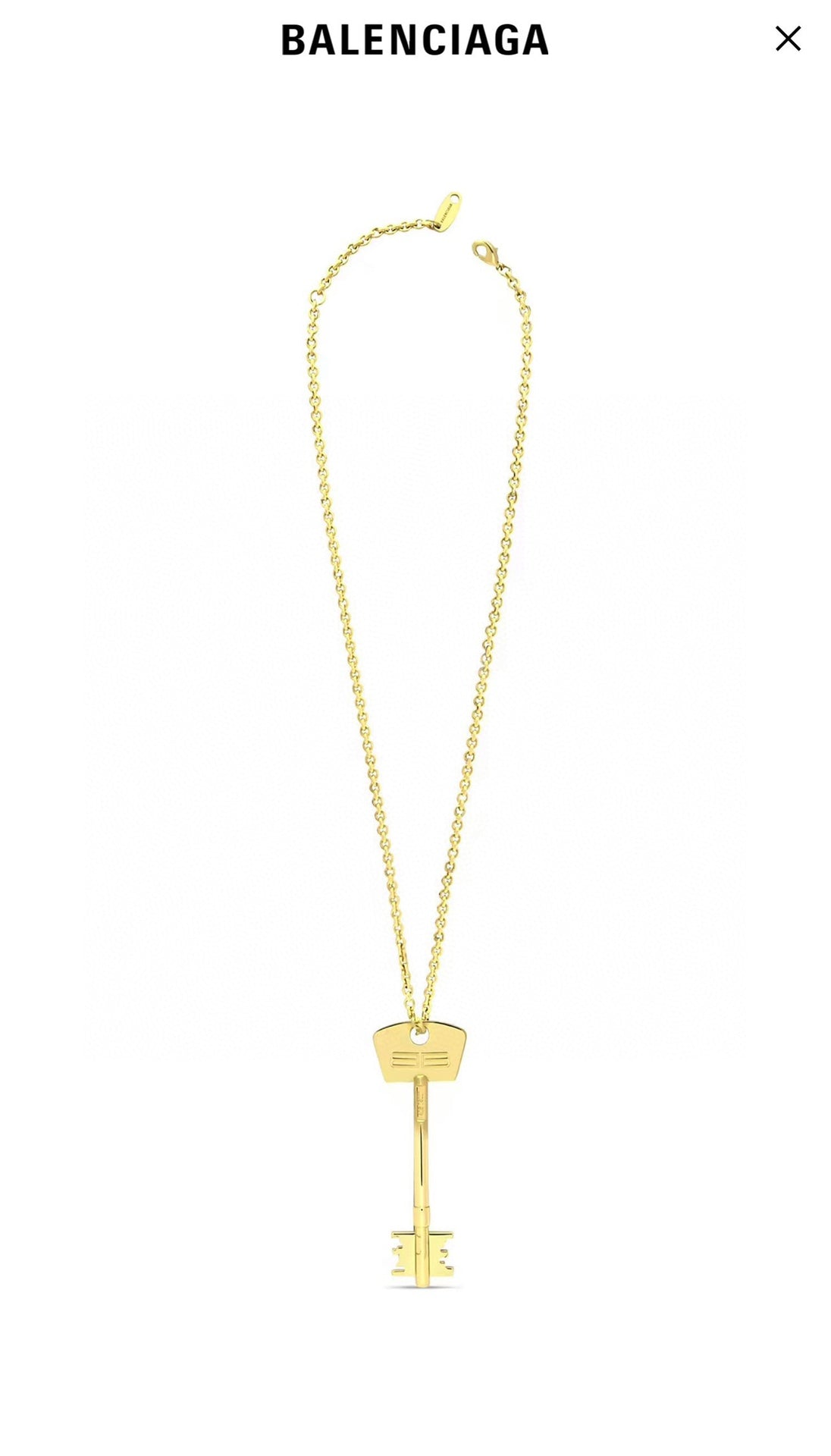 Geometric Emblem Pendant Necklace in Polished Metal-Tone – Design 085 detail view