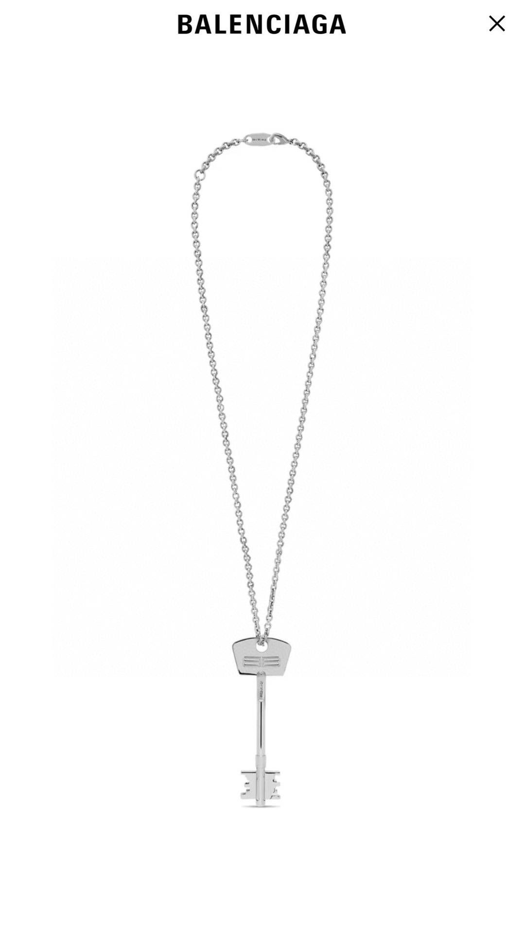 Geometric Emblem Pendant Necklace in Polished Metal-Tone – Design 086 detail view