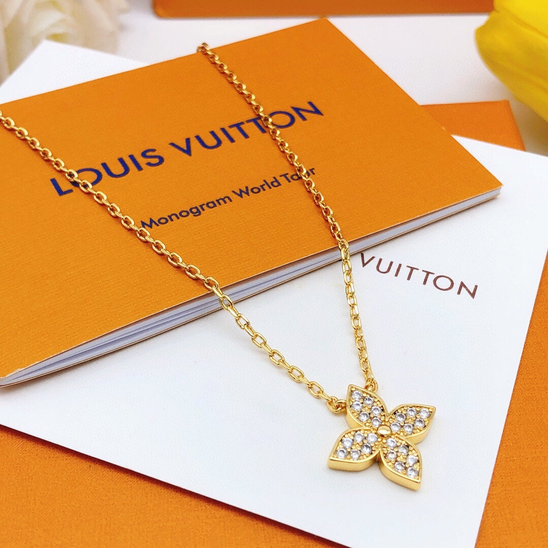 Geometric Emblem Pendant Necklace in Gold-Tone – Design 026 main product view