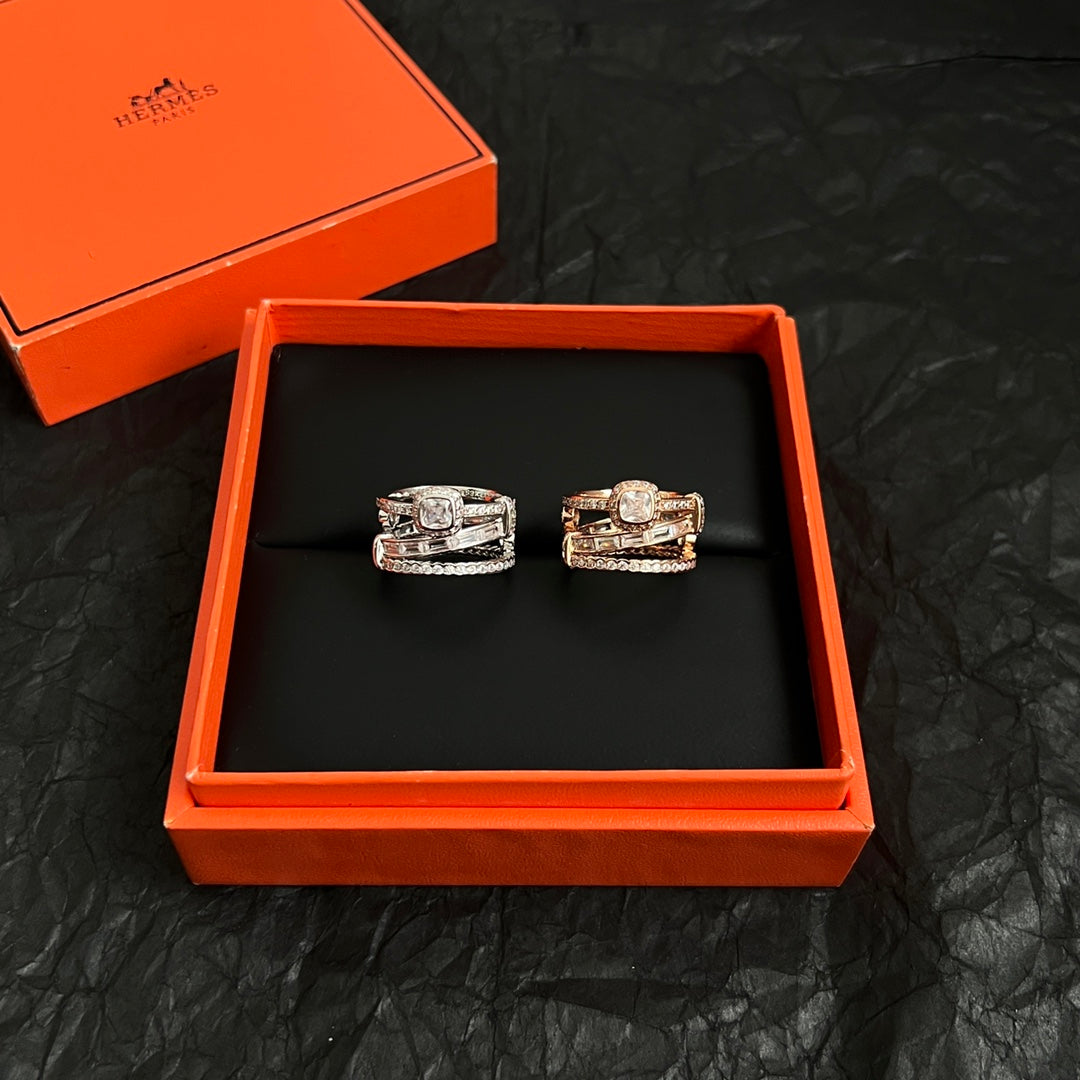 Horse Statement Ring in Polished Metal-Tone – Design 004 styled product view