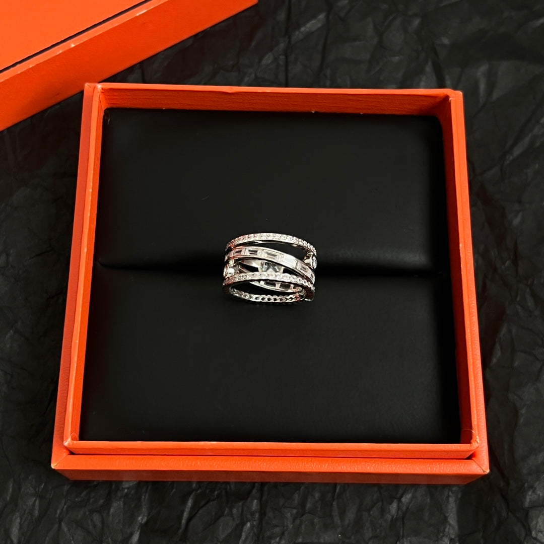 Horse Statement Ring in Polished Metal-Tone – Design 004 detail view