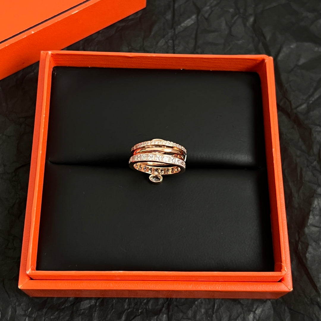 Signature Emblem Statement Ring in Polished Metal-Tone – Design 027 styled product view