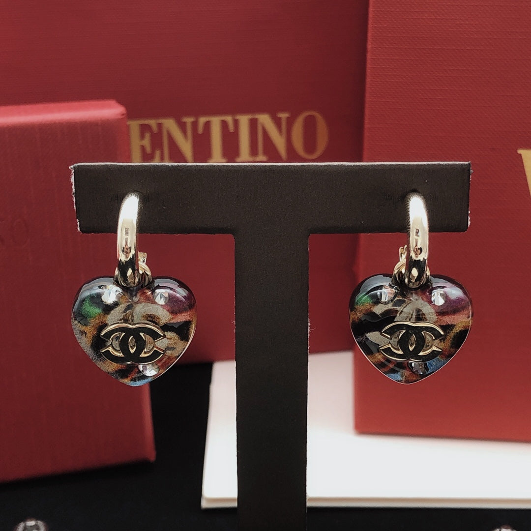 Heart Statement Earrings in Gold-Tone – Heart Detail styled product view