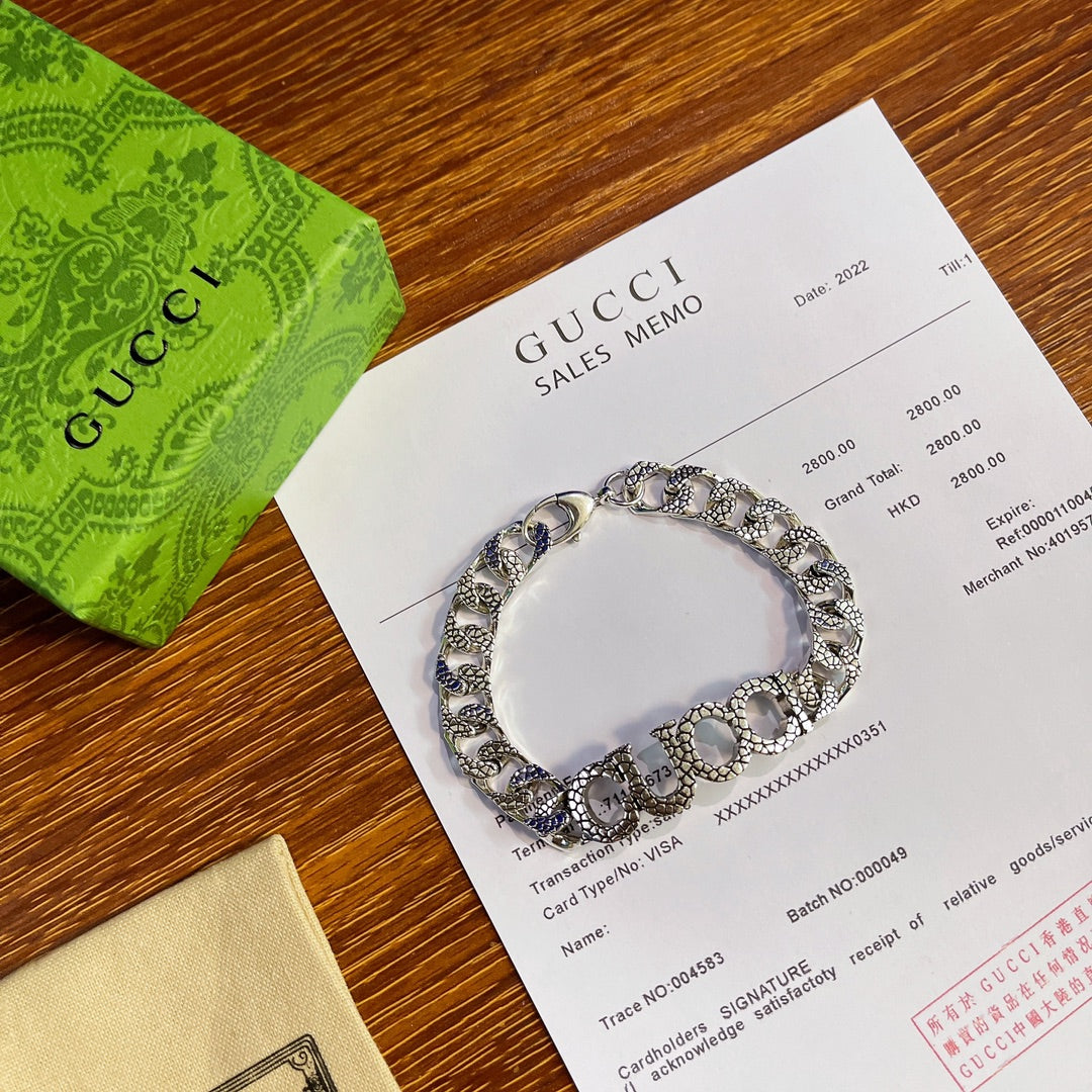 Geometric Emblem Bracelet in Polished Metal-Tone – Design 020 styled product view