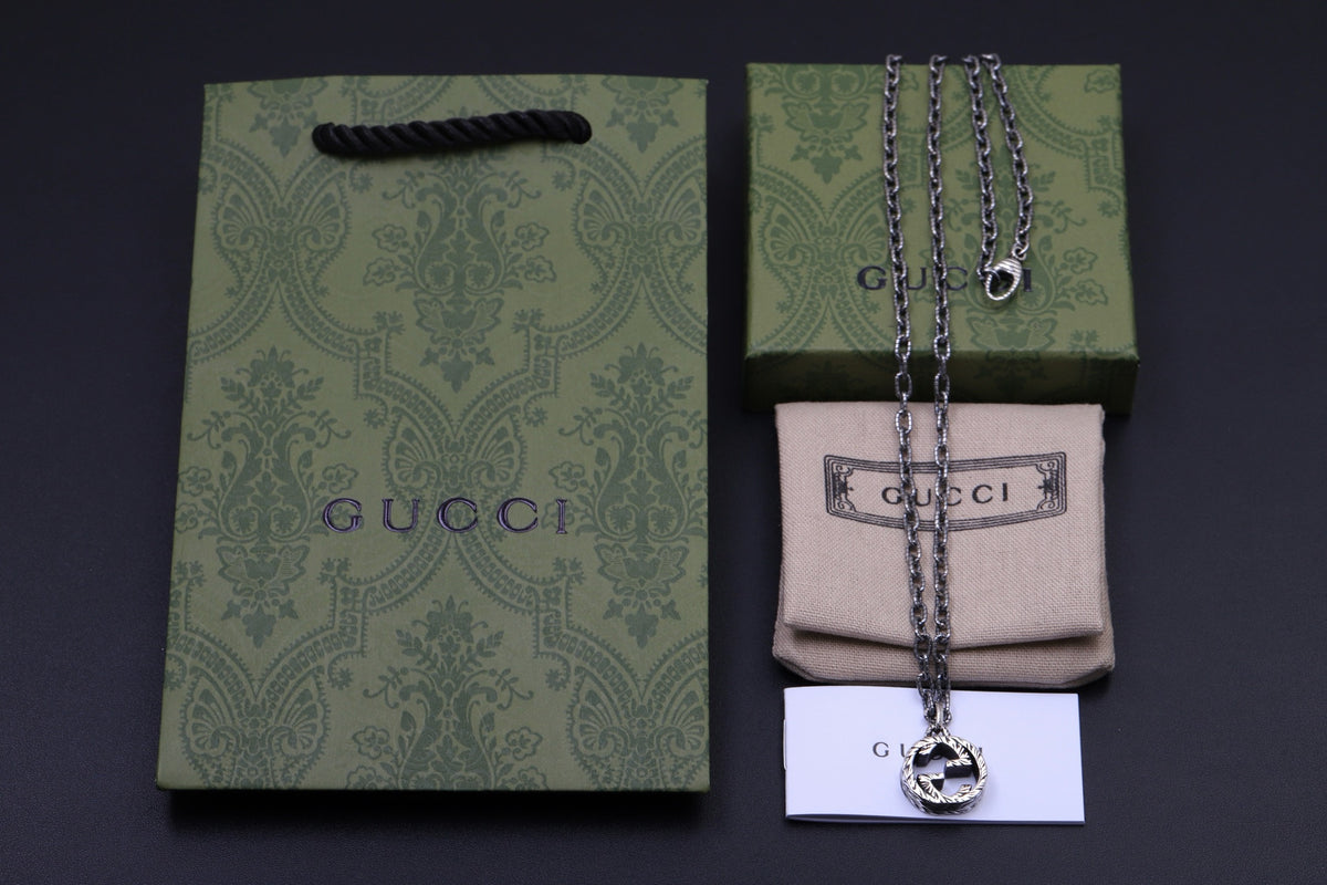 Geometric Emblem Pendant Necklace in Polished Metal-Tone – Design 009 front product view