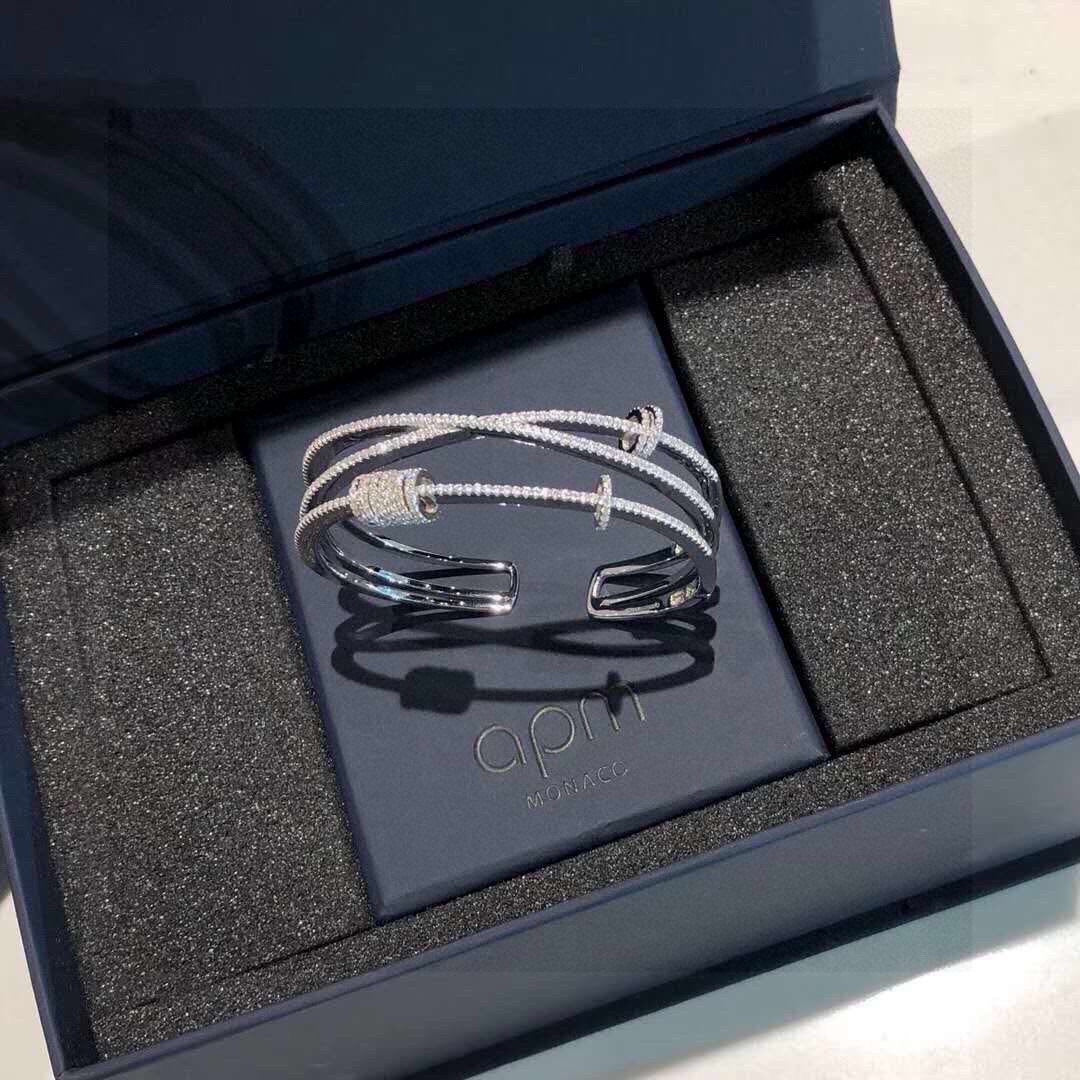 Multi-Ring Open Bangle in Silver-Tone close-up detail