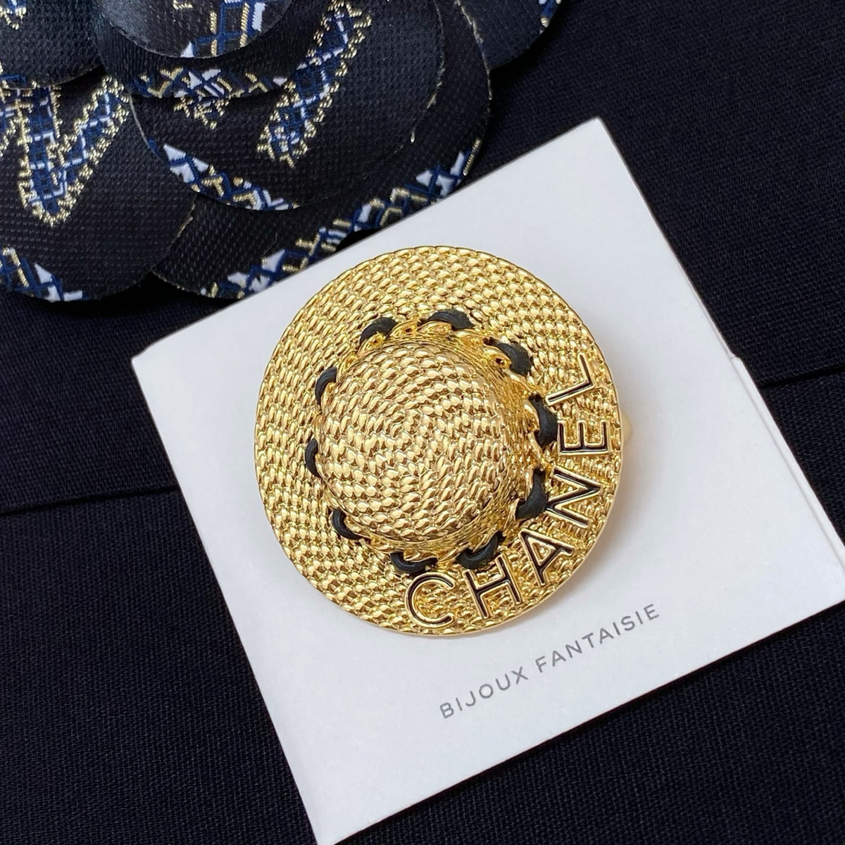 Signature Emblem Brooch in Polished Metal-Tone – Design 022 main product view