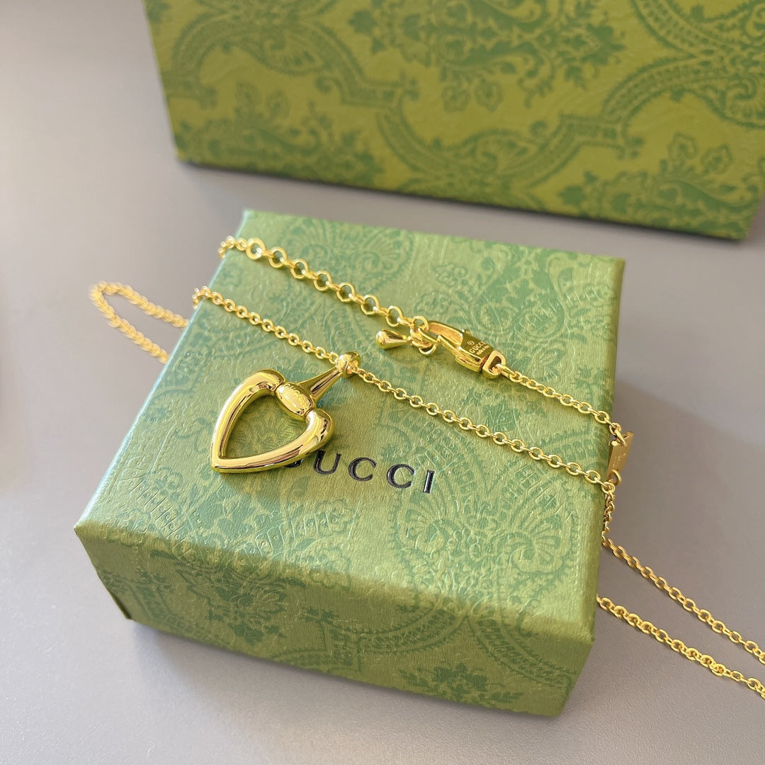 Heart Pendant Necklace in Gold-Tone main product view