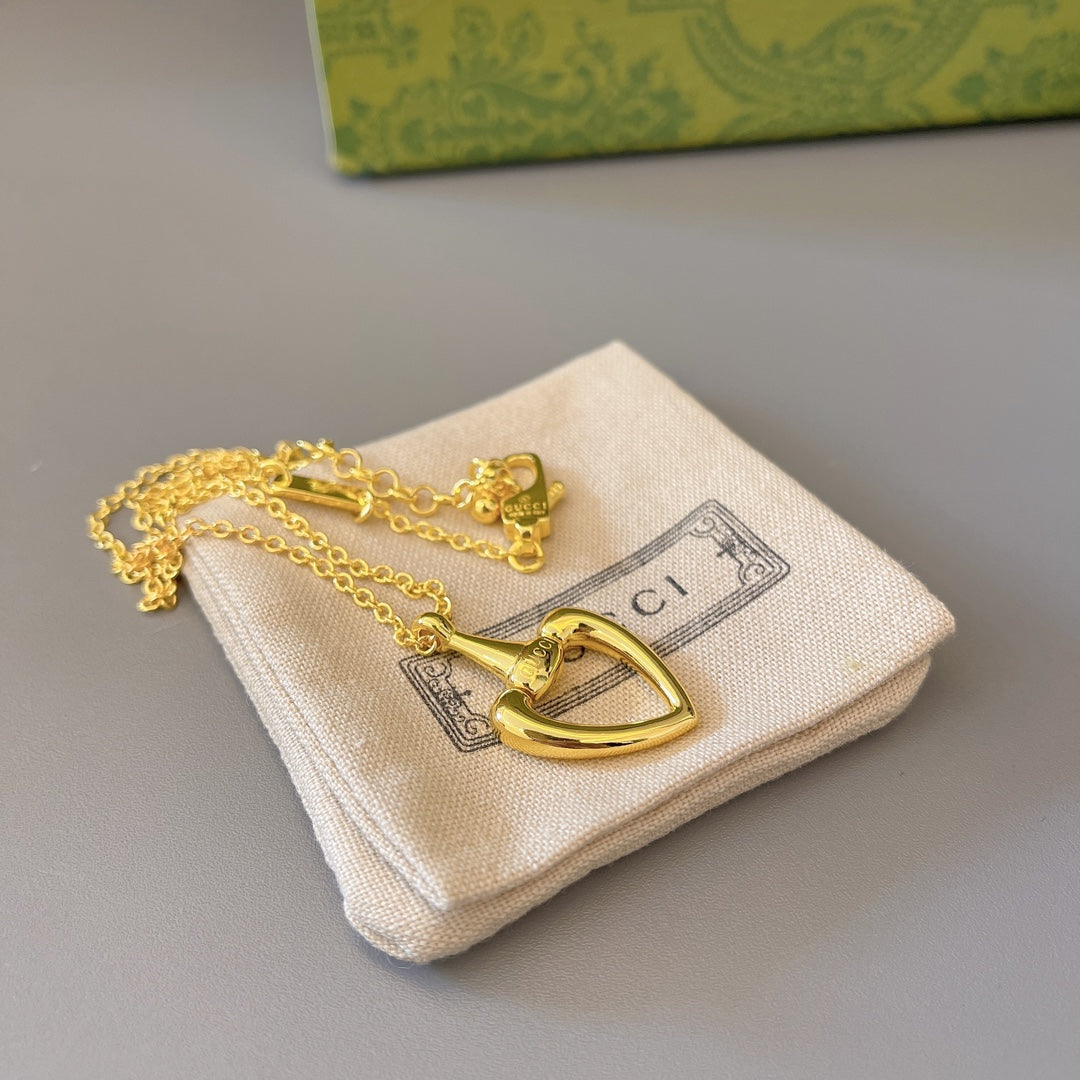 Heart Pendant Necklace in Gold-Tone styled product view