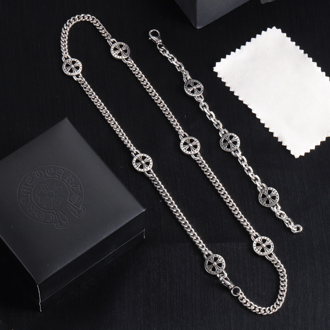 Signature Emblem Bracelet in Polished Metal-Tone – Design 036 main product view