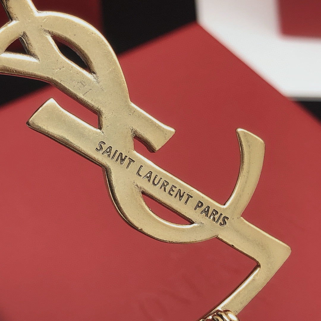 Snake-Scale Brooch in Gold-Tone styled product view