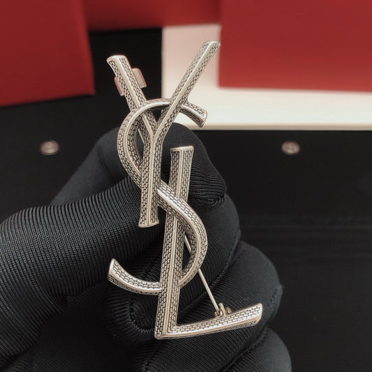 Snake-Scale Brooch in Silver-Tone main product view