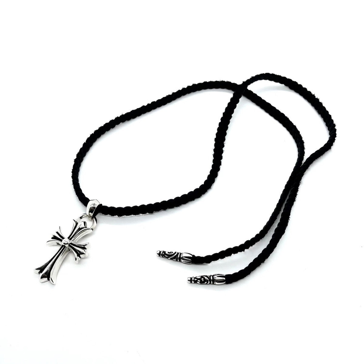 Signature Emblem Pendant Necklace in Polished Metal-Tone – Design 065 close-up detail