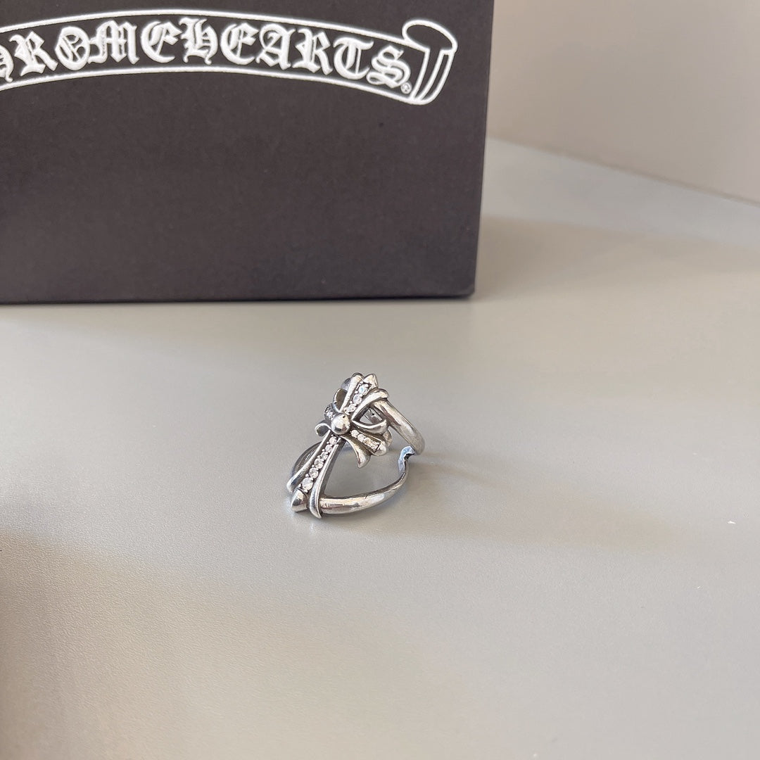 Gothic Emblem Statement Ring in Metal-Tone – Design 03 main product view