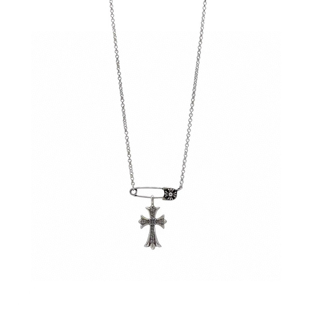 Signature Emblem Crystal-Accent Pendant Necklace – Red Detail styled product view
