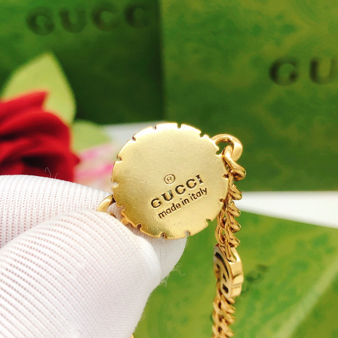 Floral Bracelet in Gold-Tone main product view