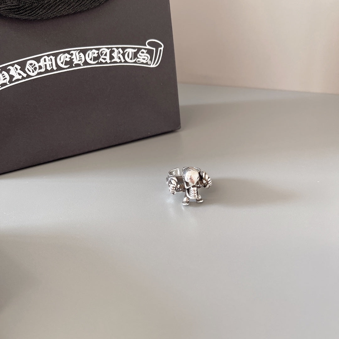 Gothic Emblem Statement Ring in Metal-Tone – Design 01 detail view
