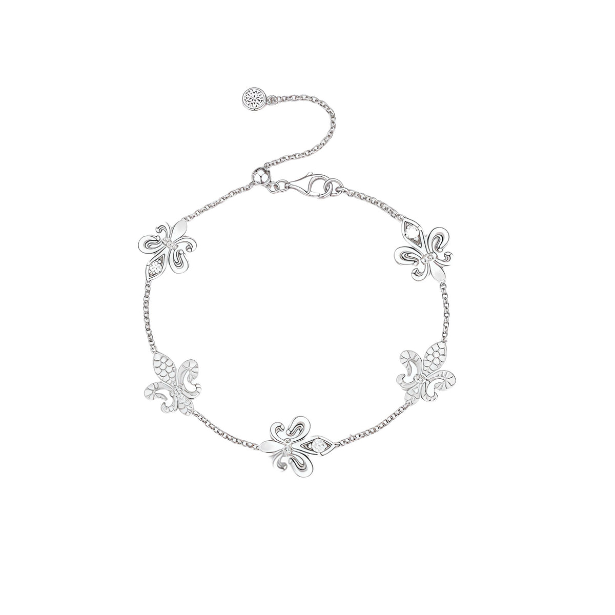 Gothic Emblem Statement Bracelet in Antique Silver-Tone – Design 02 front product view