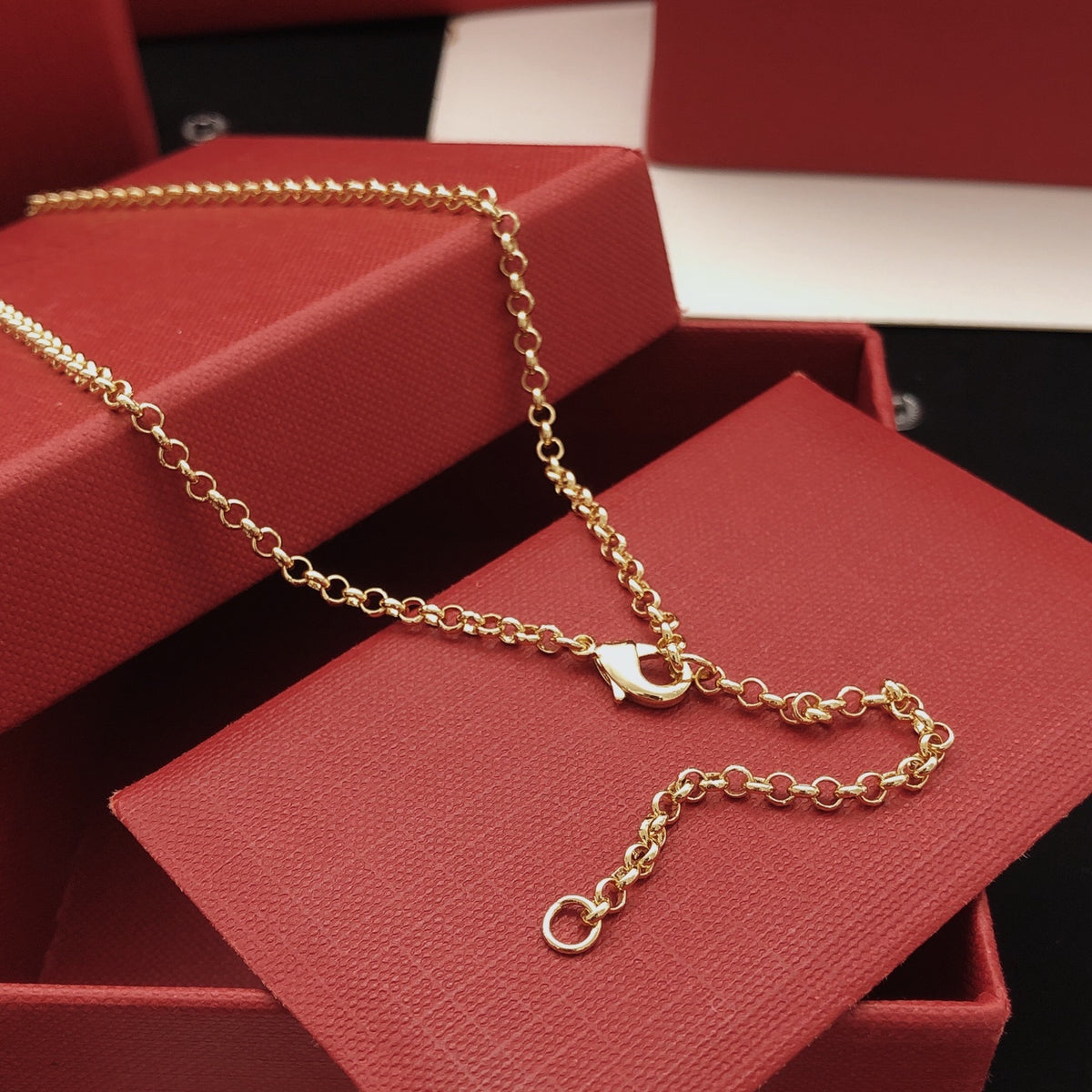 Geometric Emblem Pendant Necklace in Gold-Tone – Design 010 close-up detail