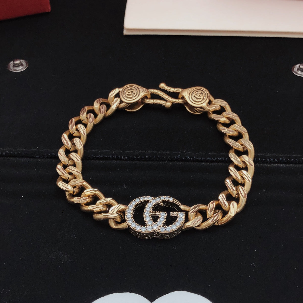 Geometric Emblem Bracelet in Gold-Tone – Design 005 main product view