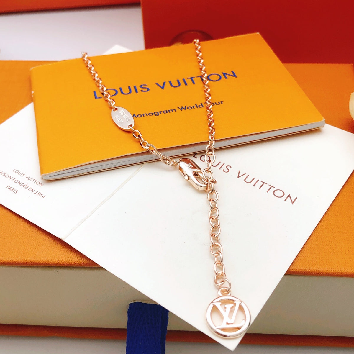 Floral Pendant Necklace in Rose-Gold-Tone – Rose Gold Detail styled product view