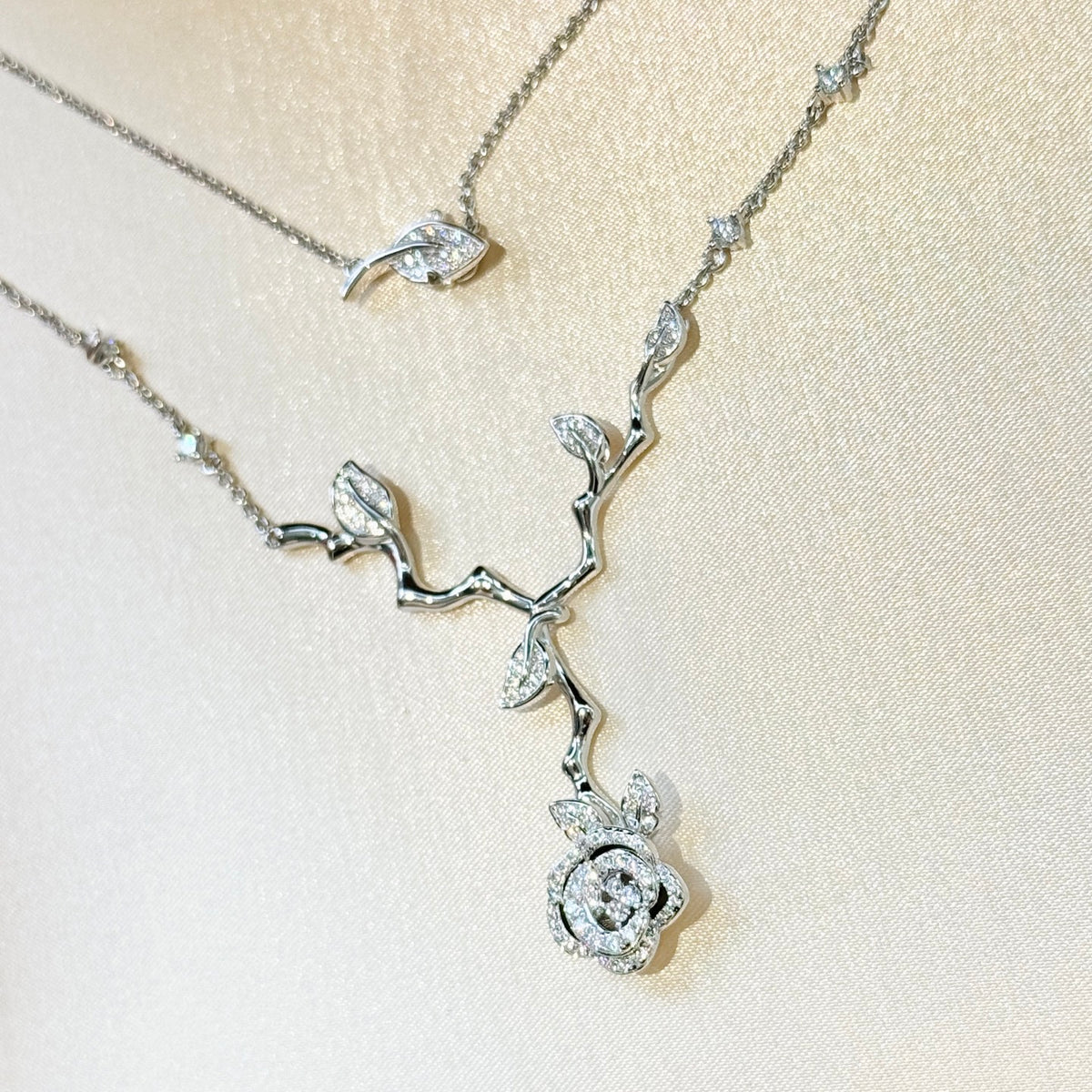 Signature Emblem Pendant Necklace in Gold-Tone – Design 004 side detail