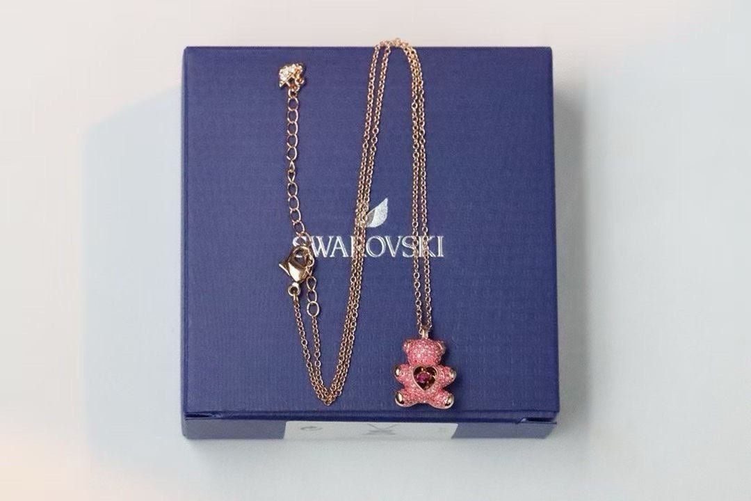 Teddy Bear Necklace & Earrings Set main product view