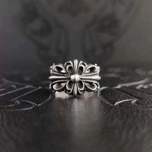 Cross Statement Ring in Antique Silver-Tone – Design 02 main product view