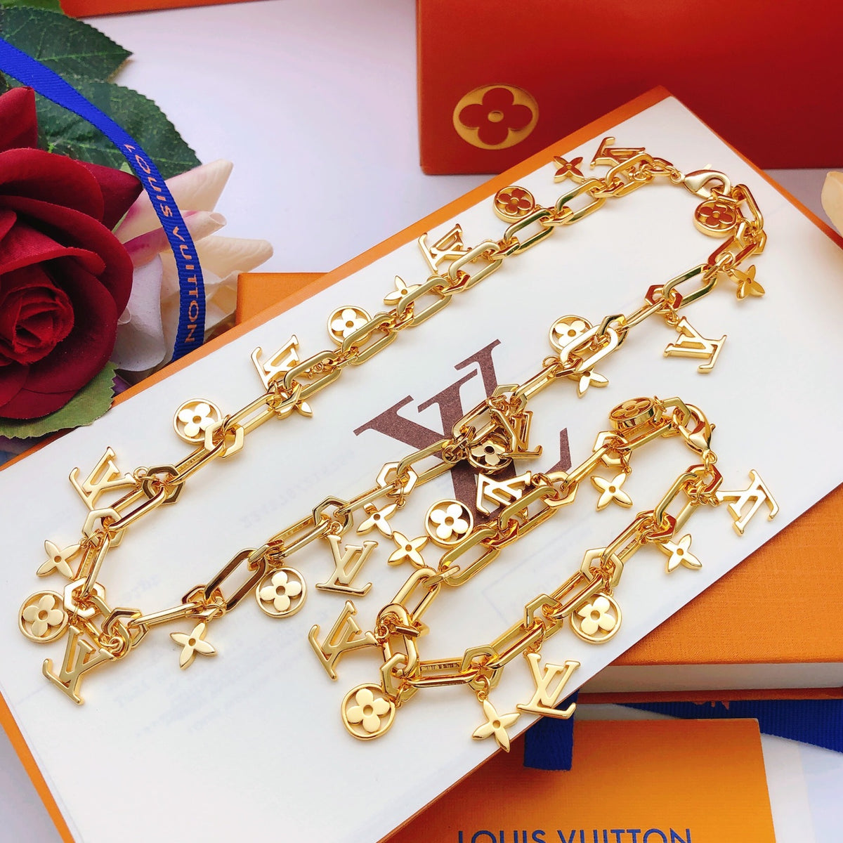 Geometric Emblem Pendant Necklace in Gold-Tone – Design 054 close-up detail