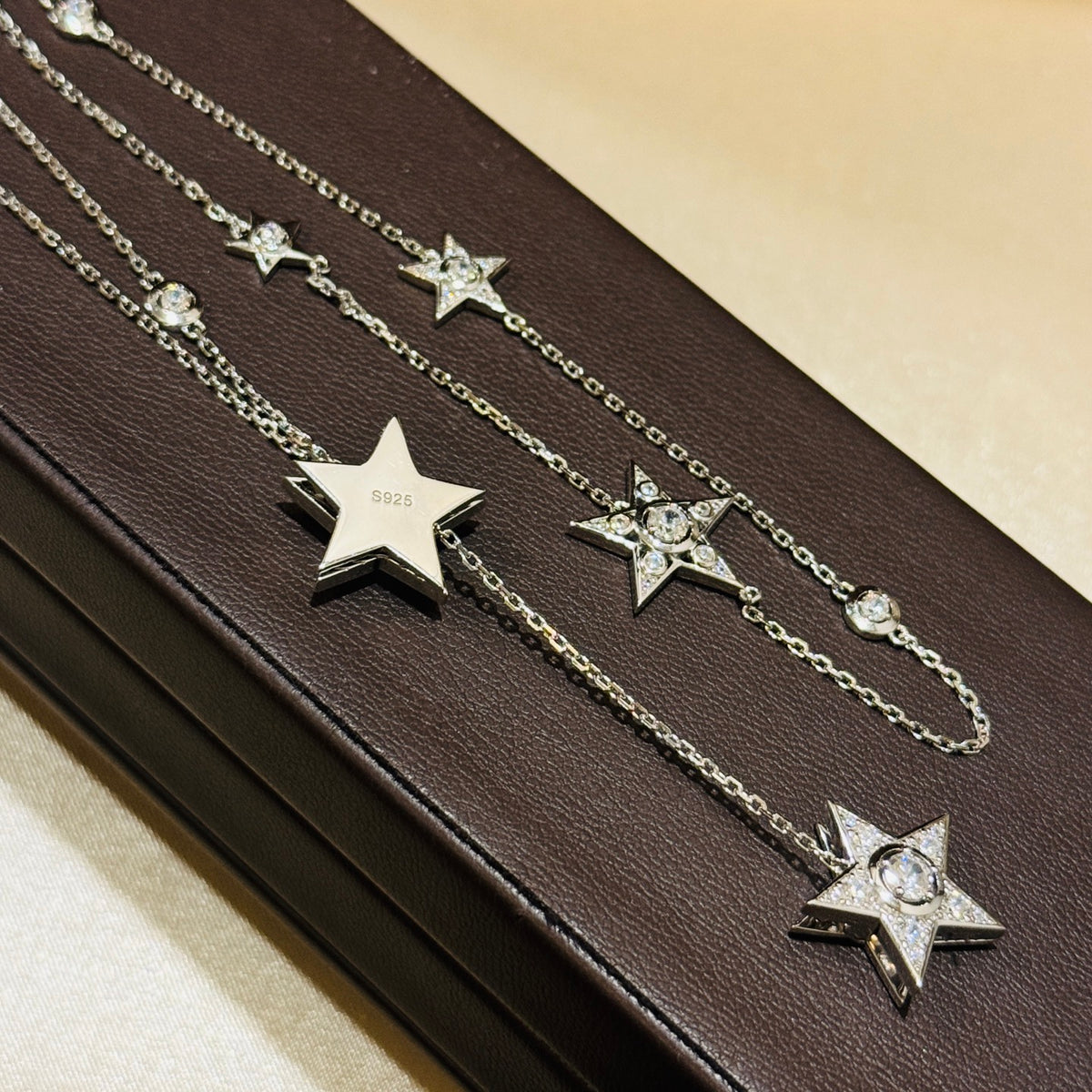 Star Pendant Necklace in Gold-Tone – Star Detail front product view