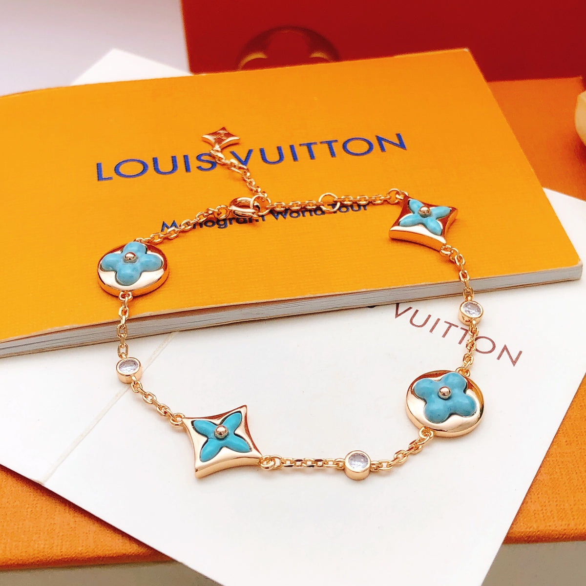 Geometric Emblem Bracelet in Rose-Gold-Tone – Rose Gold Detail – Design 017 main product view