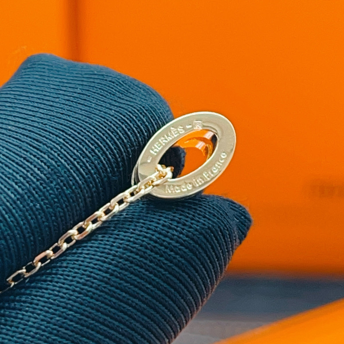 Geometric Emblem Pendant Necklace in Rose-Gold-Tone styled product view