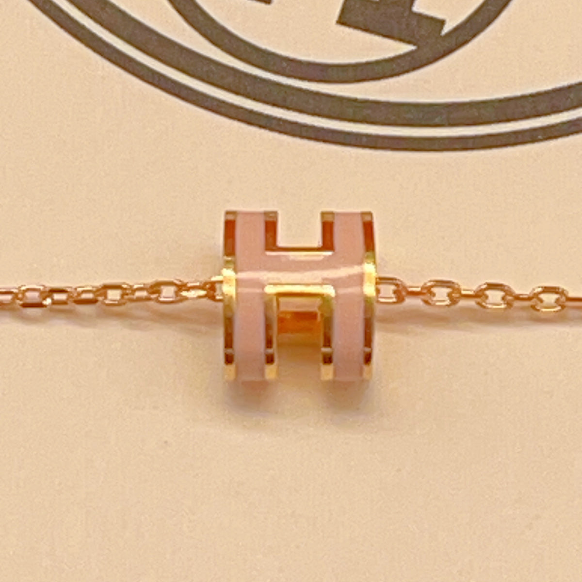 Geometric Emblem Pendant Necklace in Rose-Gold-Tone main product view