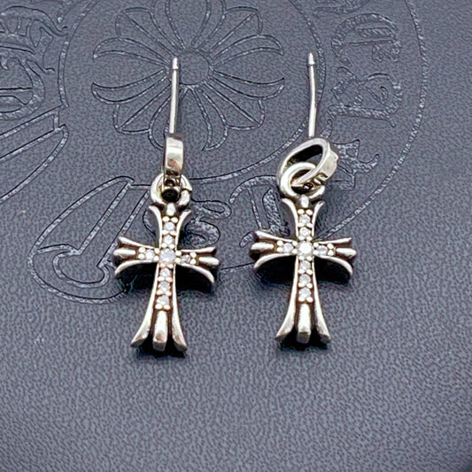 Gothic Emblem Stud Earrings in Metal-Tone main product view