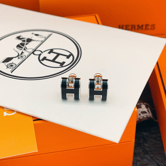 Geometric Emblem Stud Earrings in Silver-Tone main product view