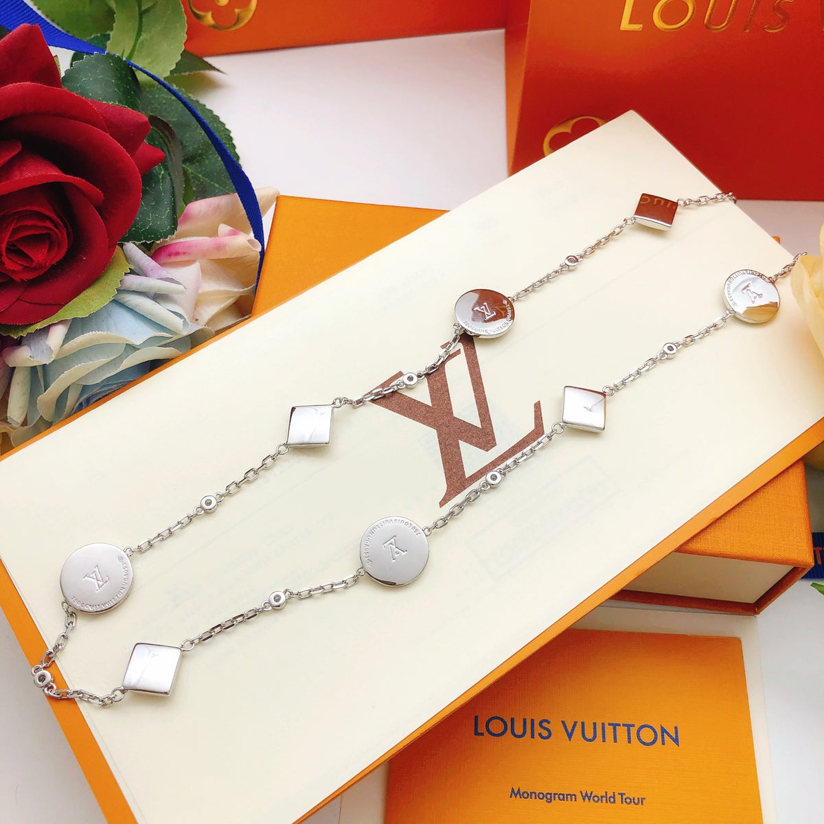 Geometric Emblem Pendant Necklace in Gold-Tone – Design 032 close-up detail