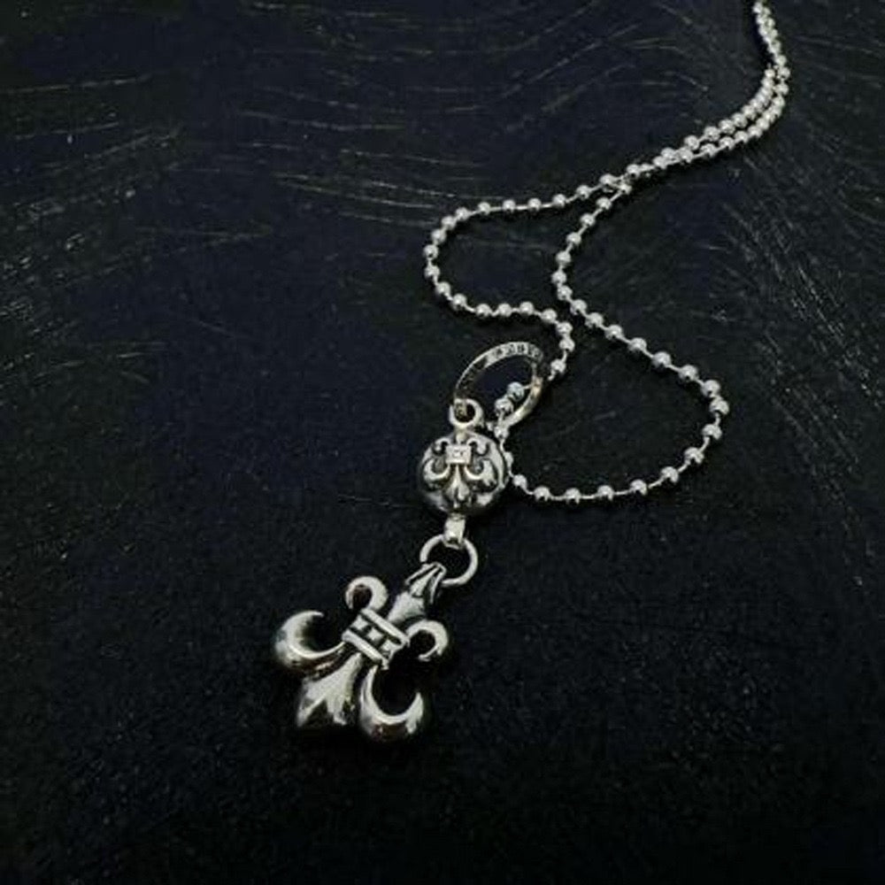 Signature Emblem Crystal-Accent Pendant Necklace – Red Detail – Design 002 main product view