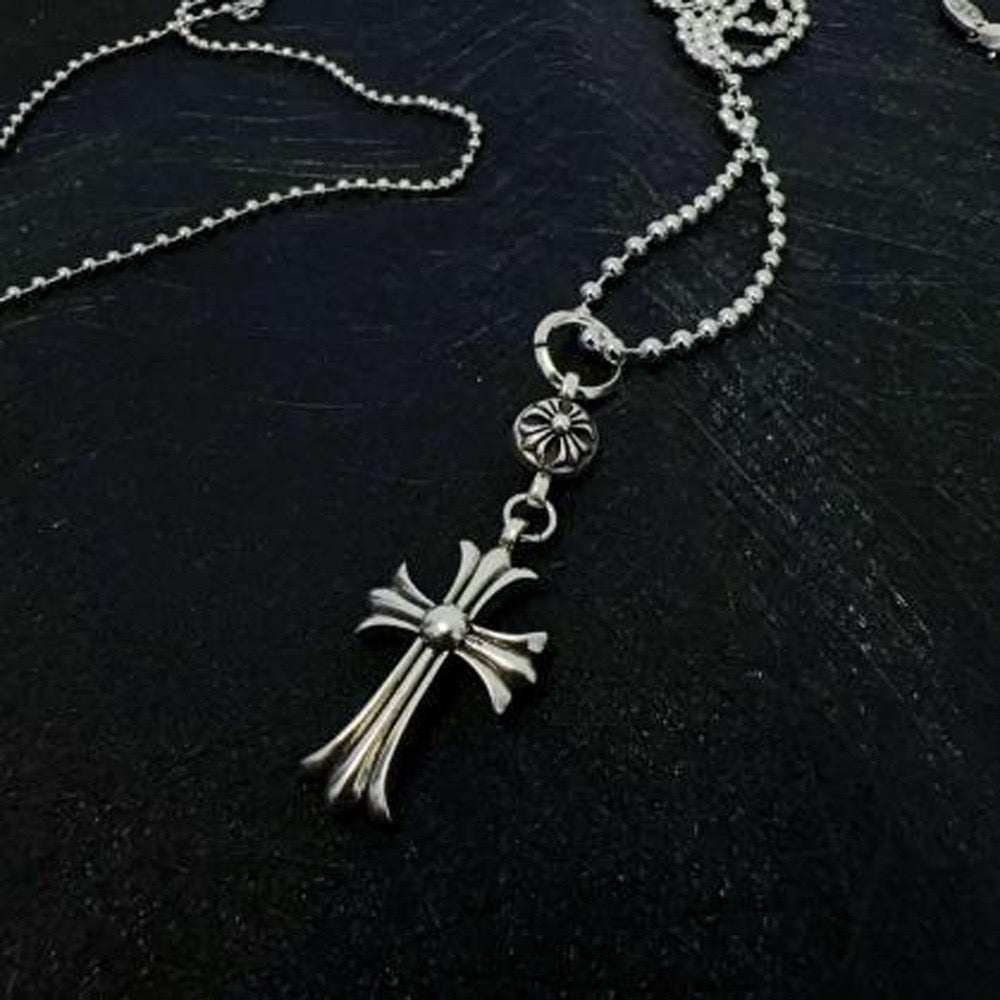 Signature Emblem Crystal-Accent Pendant Necklace – Red Detail – Design 002 styled product view