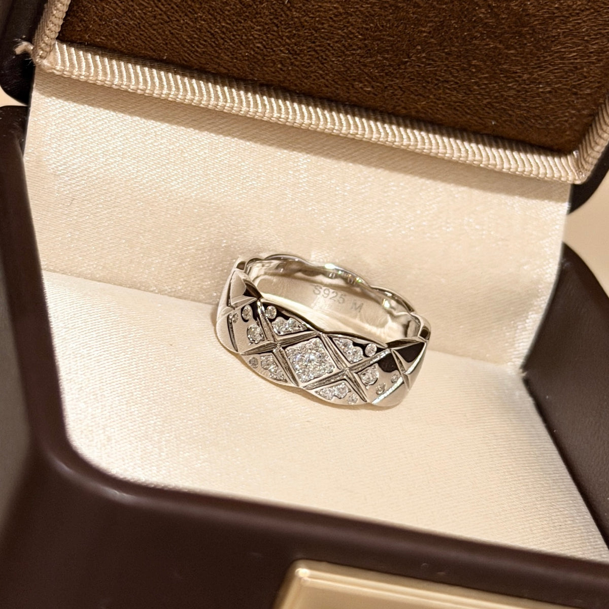 Signature Emblem Statement Ring in Gold-Tone – Design 009 main product view