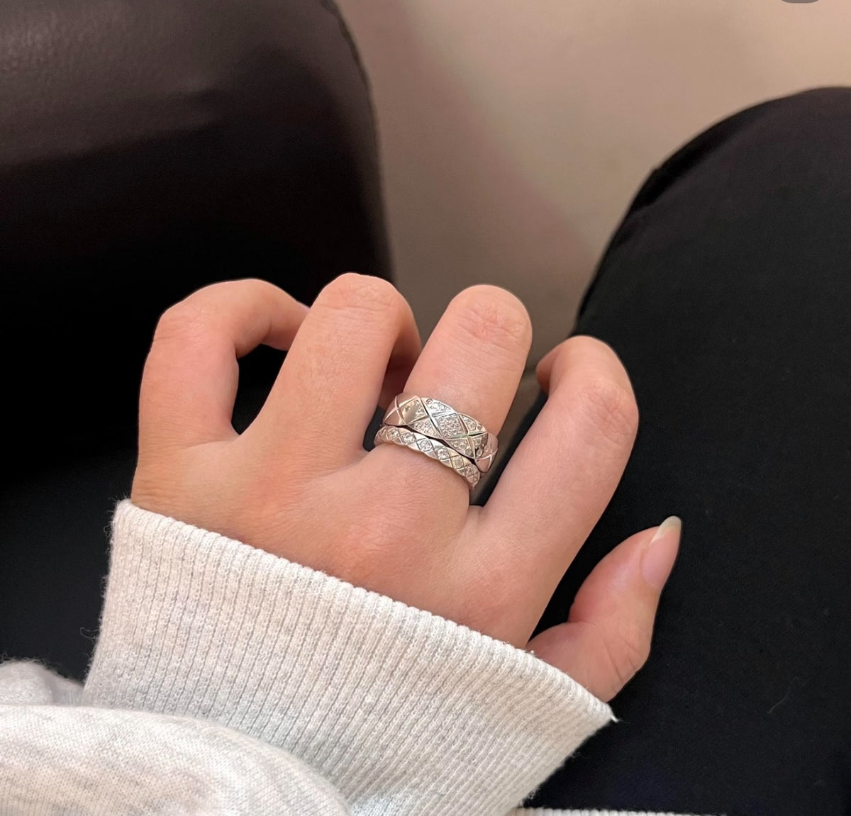 Signature Emblem Statement Ring in Gold-Tone – Design 009 styled product view