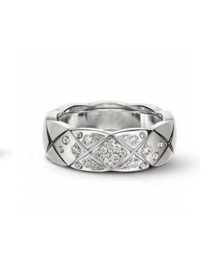 Signature Emblem Statement Ring in Gold-Tone – Design 009 front product view