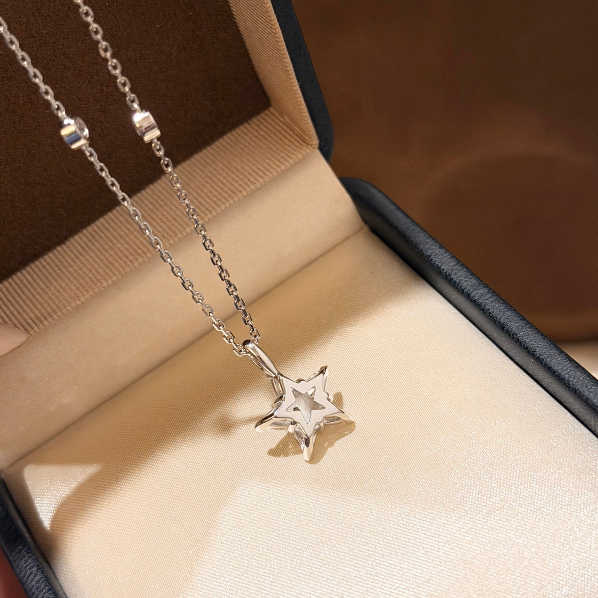 Signature Emblem Crystal-Accent Pendant Necklace – Design 027 front product view